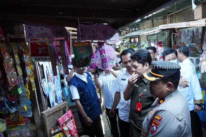 Satgab Kabupaten Kediri Monitoring Sembako di Pasar Antisipasi Penimbunan