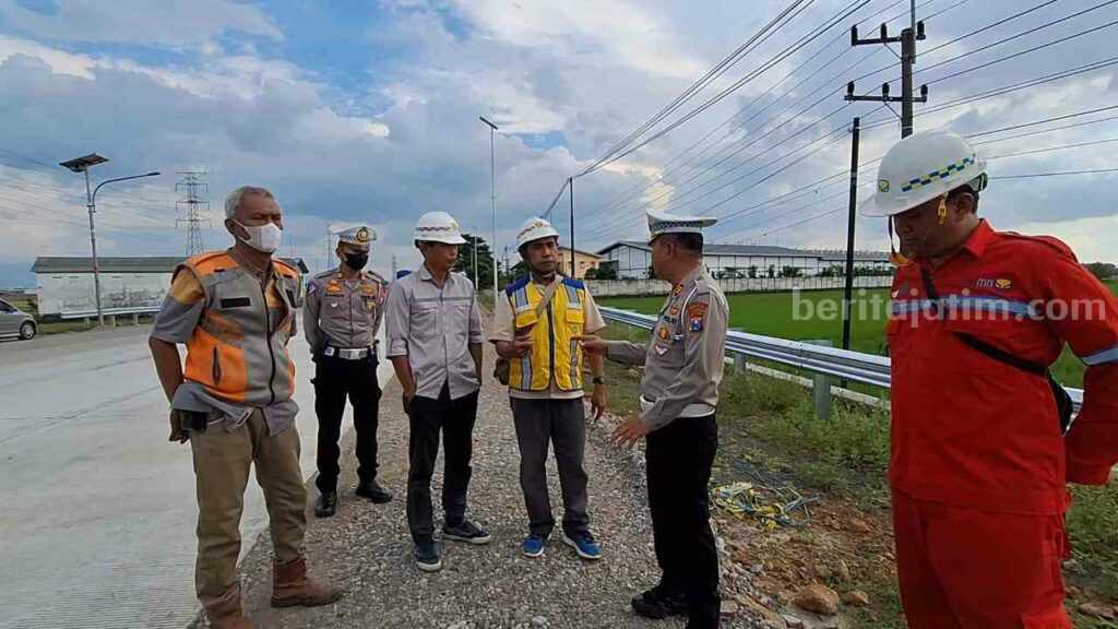 By Pass Mojokerto Dibuka Dua Jalur, Pengendara Dihimbau Hati-hati Polresta Mojokerto