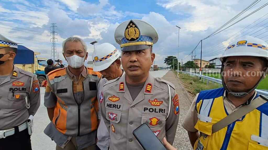 Kasat Lantas Polresta Mojokerto, AKP Heru Sudjio Budi Santoso. [Foto : Misti/beritajatim.com]