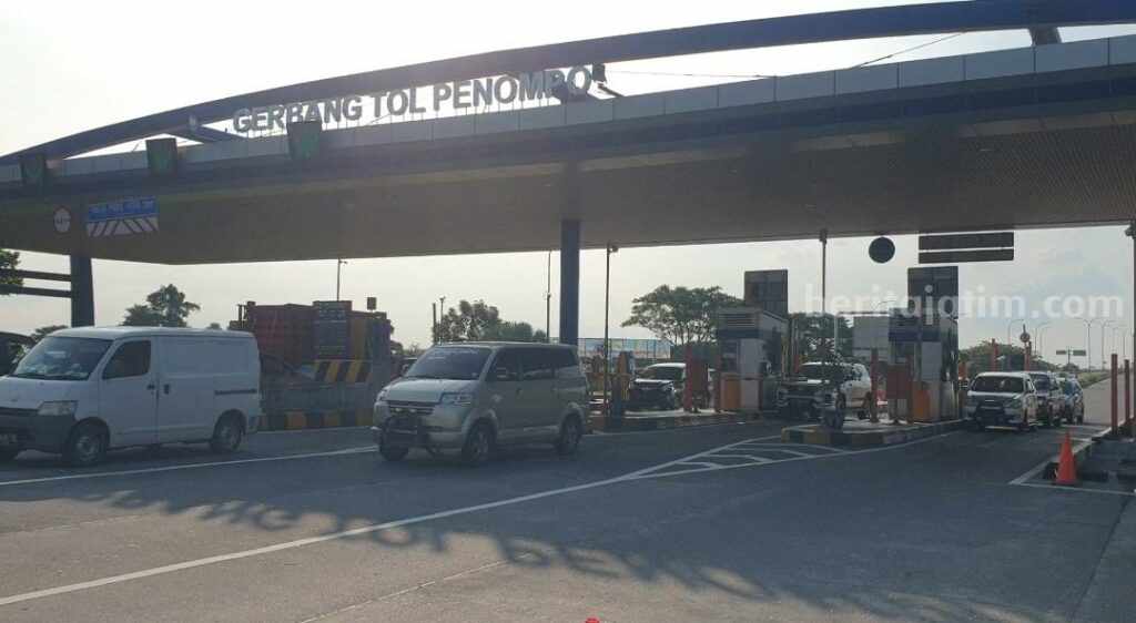 Gerbang Exit Tol Penompo di Desa Penompo, Kecamatan Jetis, Kabupaten Mojokerto. [Foto : ist]