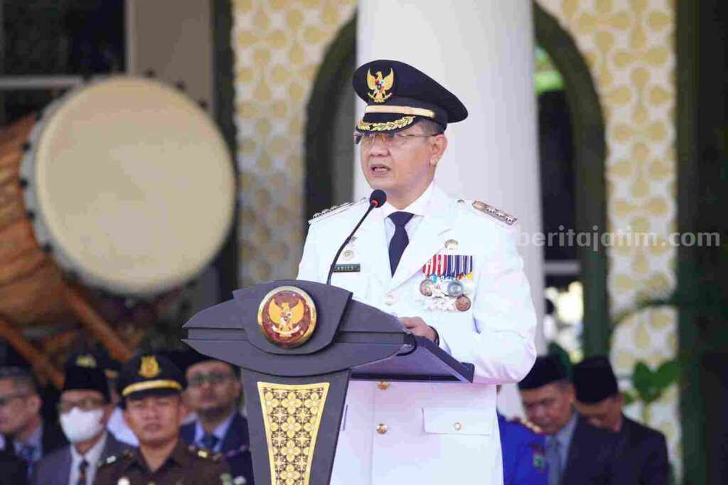 Sambutan Pj Wali Kota saat peringati hari otoda (Foto: Istimewa)