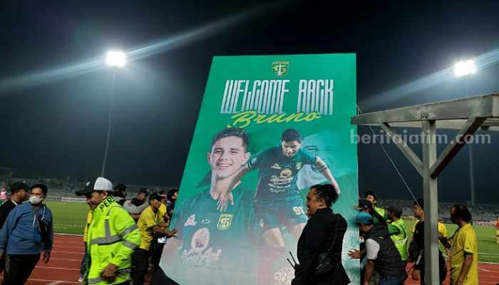 Ini Alasan Persebaya Kembali Datangkan Bruno Moreira Musim Depan Launching Pemain baru Bruno Moreira di Stadion Gelora Joko Samudro.l, Gresik. (Way)