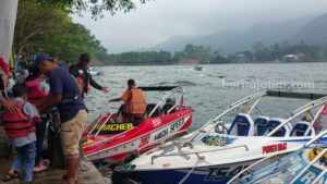 Kawasan Telaga Sarangan yang dipenuhi pengunung pada Senin (24/4/2023) Kawasan Telaga Sarangan yang dipenuhi pengunung pada Senin (24/4/2023)