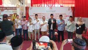 Partai Gerindra Sumenep saat menyerahkan berkas pendaftaran bacaleg