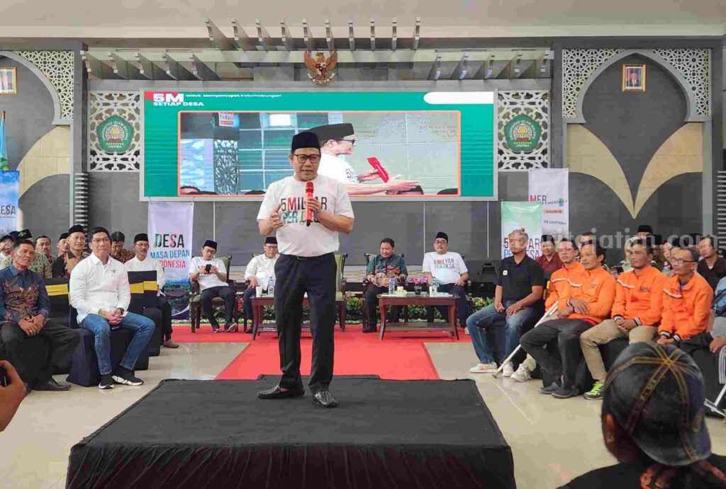 Muhaimin Iskandar sampaikan usulan program 5 Miliar 1 Desa (Foto: Dani Alifian/beritajatim.com)