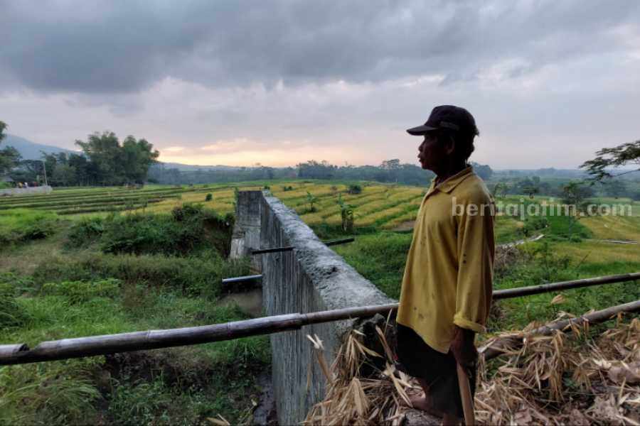 Lokasi Embung Terung di Desa Terung, Panekan, Magetan, Jawa Timur.