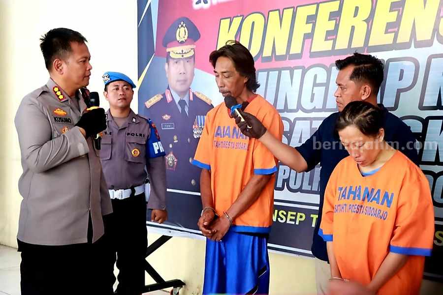 Balita di Sidoarjo Meninggal Karena Dianiaya Pasutri yang Mengasuhnya Pasutri pelaku pembunuh anak asuh di Sukodono