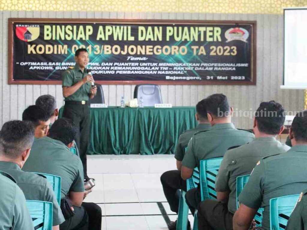 Kodim 0813 Bojonegoro Beri Pembinaan Teritorial pada Babinsa