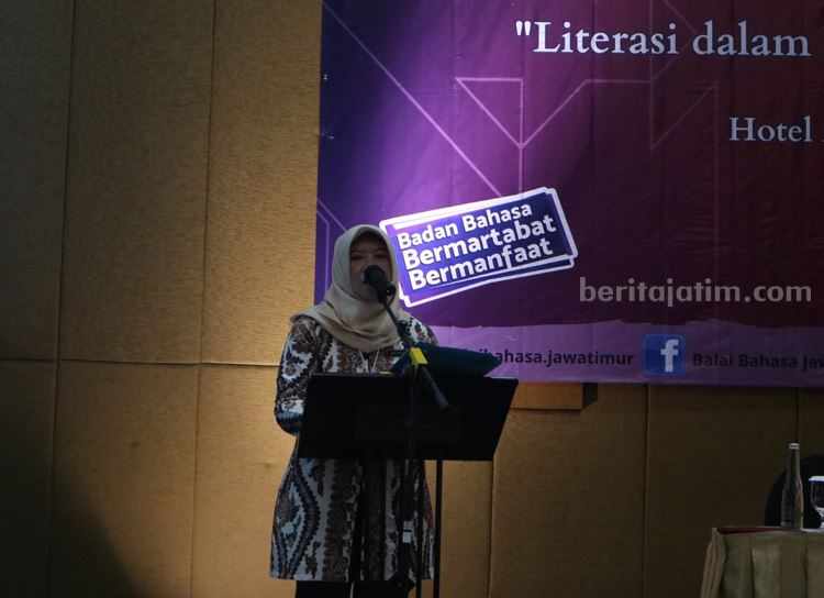 Diseminasi Kongres Bahasa Indonesia (KBI) XII yang digelar Balai Bahasa Jatim di Surabaya, Rabu (17/5/2023).