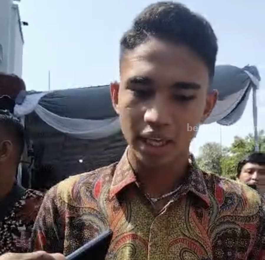 Marselino Ferdinan usai gelaran resepsi upacara peringatan HJKS ke-730 di Halaman Balai Kota Surabaya, Rabu (31/5/2023).