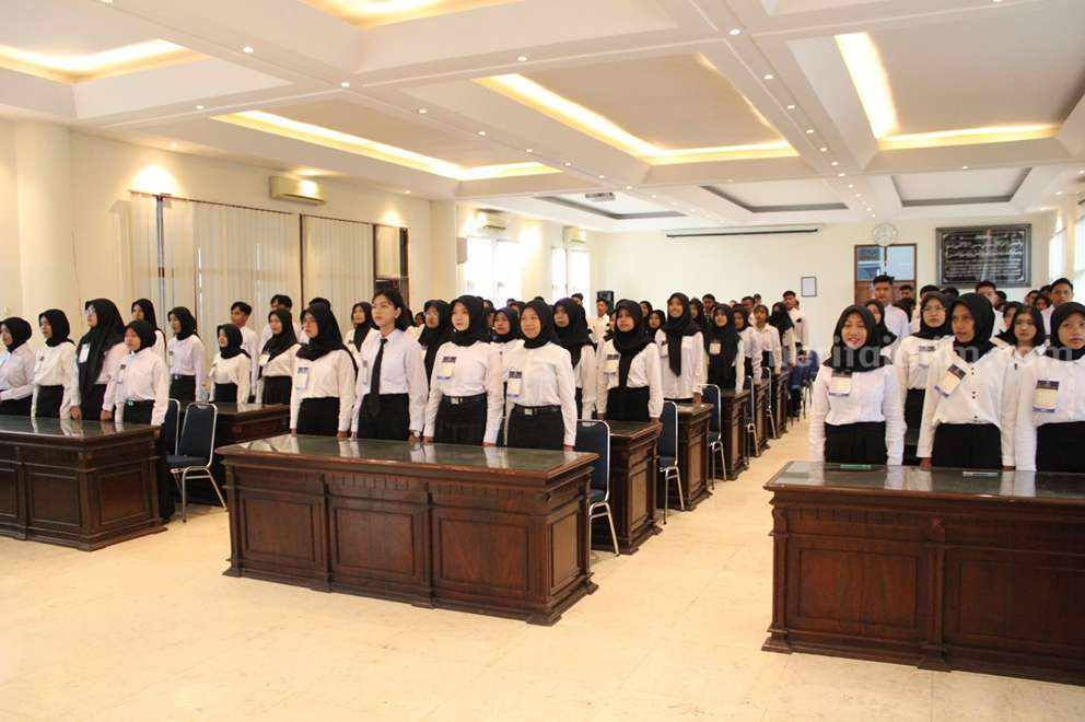 113 peserta dari SMA sederajat yang mengikuti seleksi Duta Anti Narkoba 2023 oleh BNNK Tuban. [Foto:Diah Ayu/beritajatim.com]