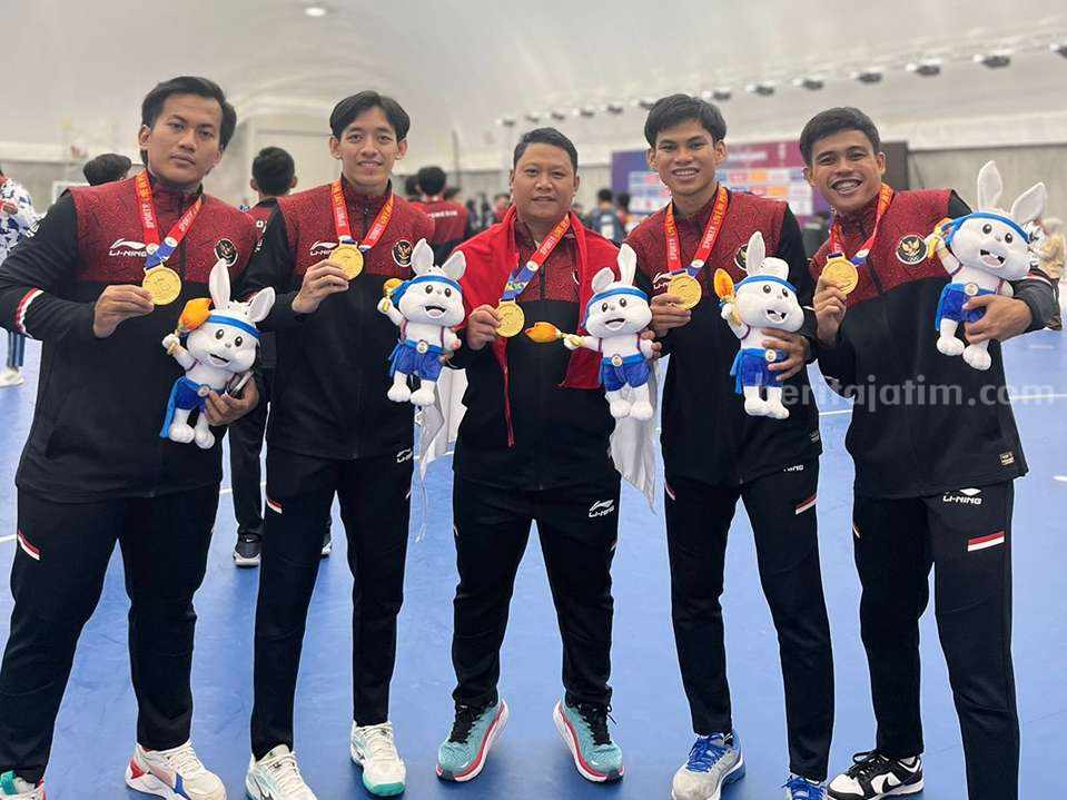 Tim Unesa Sumbang Tiga Medali di SEA Games Kamboja Tim dari mahasiswa dan alumni Unesa turut menyumbangkan medali dalam SEA Games 2023 di Kamboja
