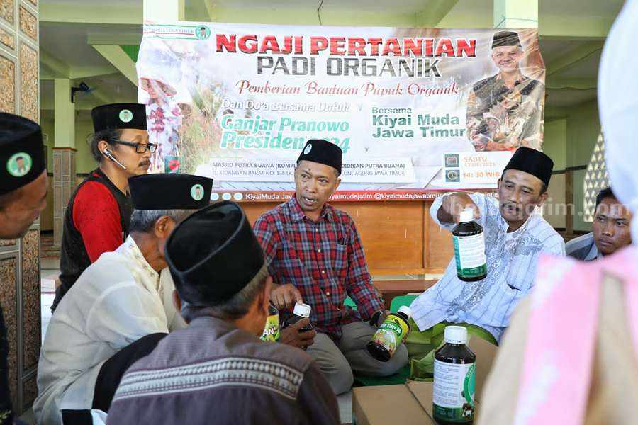 Ngaji Pertanian Padi Organik di Komplek Yayasan Pendidikan Putra Buana