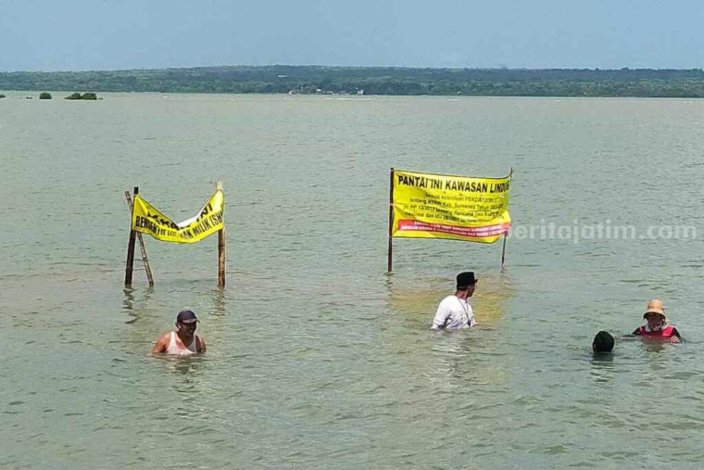 Lokasi yang akan dibangun tambak garam gersik putih