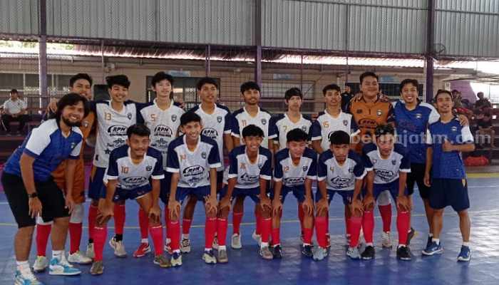 Estrella Sidoarjo Lawan GBK Djaguar Sumenep di Laga Final Tim Estrella IFC Sidoarjo dan GBK Djaguar Sumenep memastikan lolos ke final Liga Futsal Nusantara Jatim 2023. (Way)