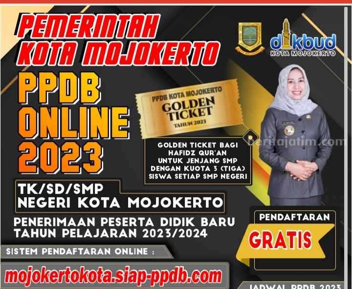 Banner PPDB Kota Mojokerto. [Foto : ist]