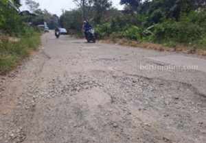 Perbaikan Jalan Rusak ke Pantai Selatan Malang Dijadwalkan November 2023 Kondisi jalan rusak di kecamatan Bantur, Kabupaten Malang, menuju kawasan Pantai Selatan Malang, Rabu (24/5/2023).