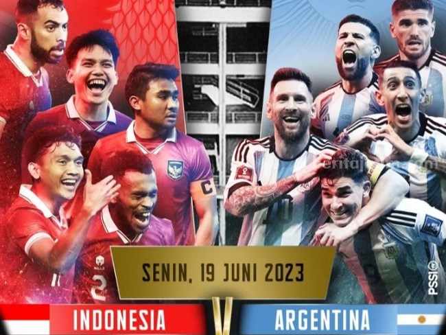 Harga dan Cara Beli Tiket Pertandingan Timnas Indonesia Vs Argentina Poster pertandingan antara Timnas Indonesia Vs Argentina. (Sumber foto: Instagram pssi)