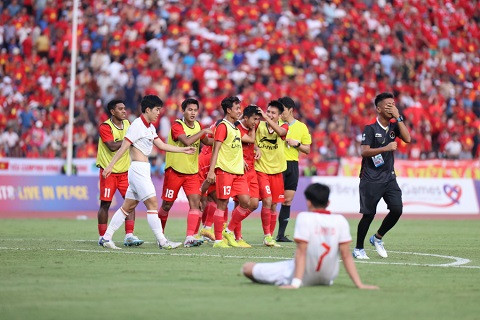 Timnas U-22 lolos ke final SEA Games 2023 usai mengalahkan Vietnam dengan skor 3-2. (Foto: PSSI)