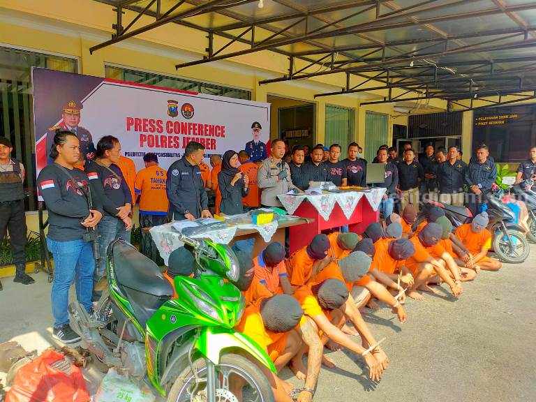 59 Tersangka Diringkus Polres Jember Selama 12 Hari