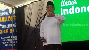 Bakal Calon Presiden 2024, Anies Rasyid Baswedan, Rabu (24/5/2023) di Ponpes Darul Muttaqin, Desa Jeru, Kecamatan Turen, Kabupaten Malang.