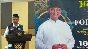 Ketua Umum FormasNU Ahmad Rouf Qusyairi saat menyampaian sambutan
