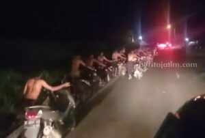 Para pesilat digelandang ke kantor polisi