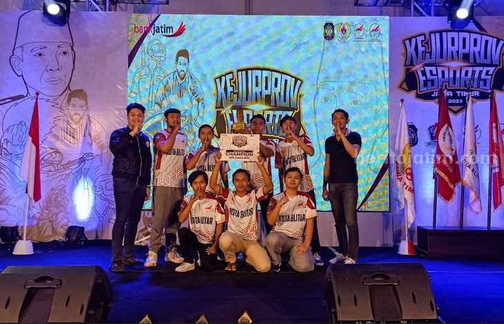 Tim LoL Kota Blitar Sabet Juara 1 Kejurprov E-Sport Jatim 2023.