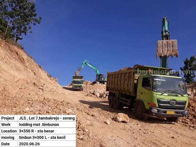 Proses pembukaan jalur Pansela di Kabupaten Blitar