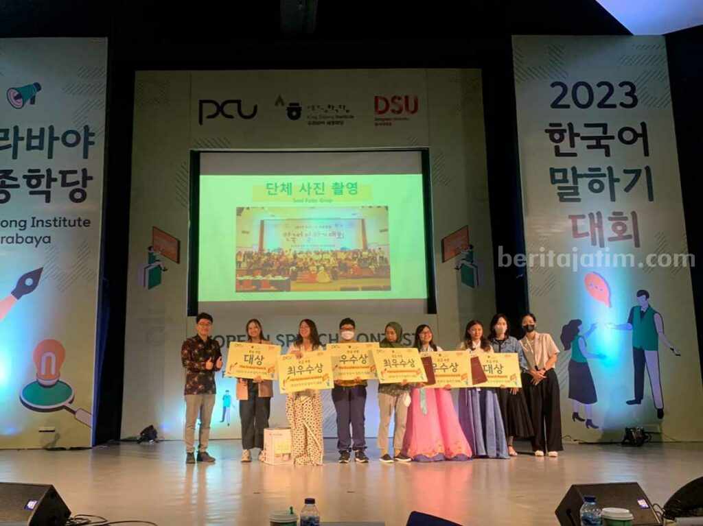 KSI Surabaya Gelar Korean Speech Contest 2023 King Sejong Institute (KSI) Surabaya di UK Petra menggelar Korean Speech Contest 2023