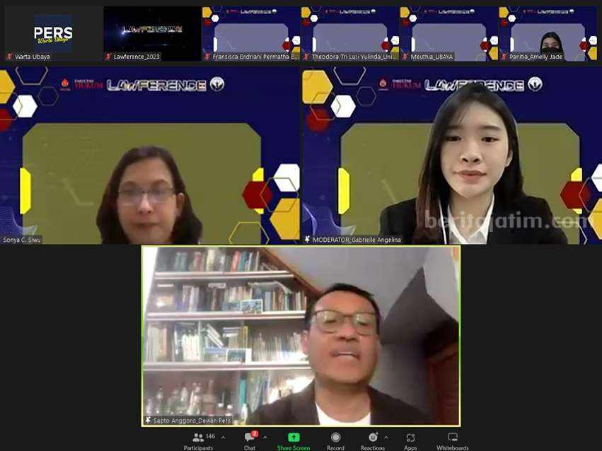 Webinar Lawference oleh Kelompok Studi Mahasiswa Debate (KSM) Universitas Surabaya (Ubaya)