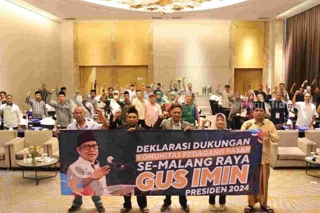 Dianggap Mampu Menyejahterakan, Pedagang Pasar se-Malang Raya Dukung Cak Imin Presiden 2024 Deklarasi dukungan Cak Imin presiden 2024 dari komunitas pedagang pasar Se Malang Raya (Foto: Istimewa)