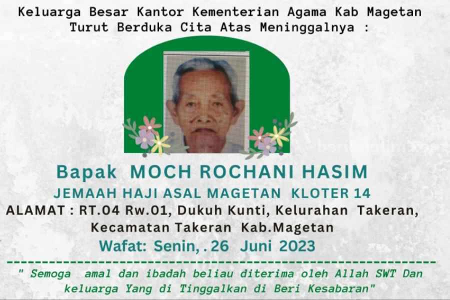Gagal Jantung, Jemaah Haji Usia 94 Tahun Asal Magetan Wafat di Tanah Suci