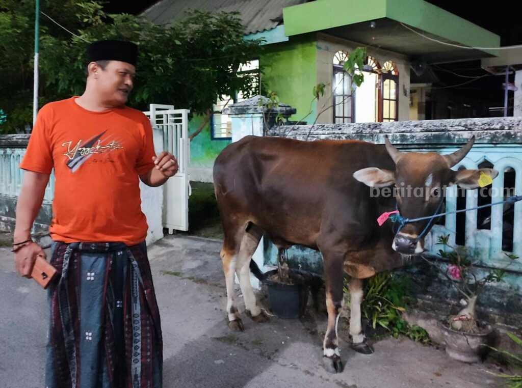 Kapolri Salurkan Hewan Kurban Sapi ke Ponpes Zainal Abidin Gresik Hewan kurban bantuan dari Kapolri Jenderal Polisi Listyo Sigit Prabowo saat tiba di Ponpes Zainal Abidin Bungah, Gresik