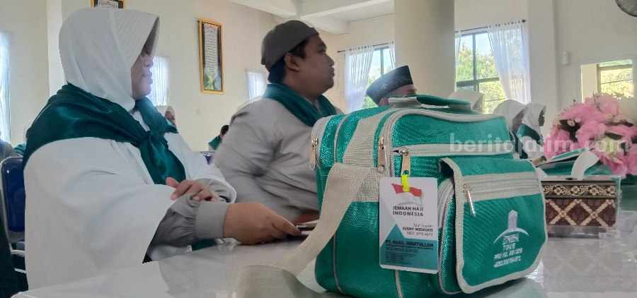 Calon jemaah haji asal Kabupaten Blitar yang akan berangkat ke tanah suci.