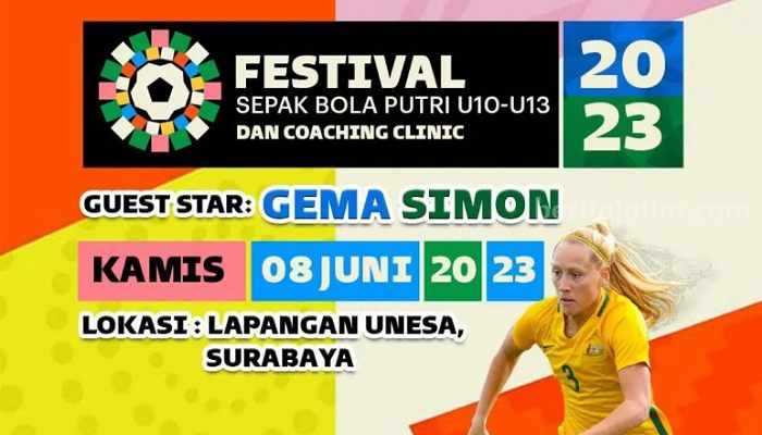 Festival sepak bola putri.(way)