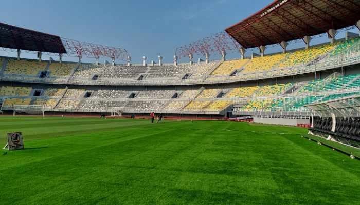 Laga Timnas Indonesia Vs Palestina yang digelar di Stadion Gelora Bung Tomo, Surabaya. (Way)