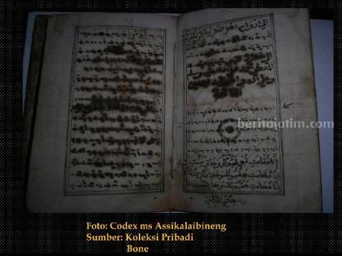 Materi naskah Assikalaibineng dari Muhlis Hadrawi. (Sumber foto: Muhlis Hadrawi/ Koleksi Pribadi Bone)