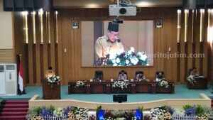 Pemkab Malang melalui Wakil Bupati Malang, Didik Gatot Subroto dalam Sidang Paripurna DPRD Kabupaten Malang, Senin (12/6/2023).