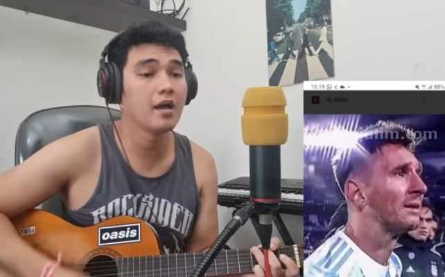Tangkapan layar official music video Why Mister Messi Why ciptaan Aldi Taher. (Sumber foto: YouTube alditaher tv)