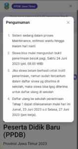 Laman PPDB jenjang SMA/SMK di Jatim Laman PPDB jenjang SMA/SMK di Jatim