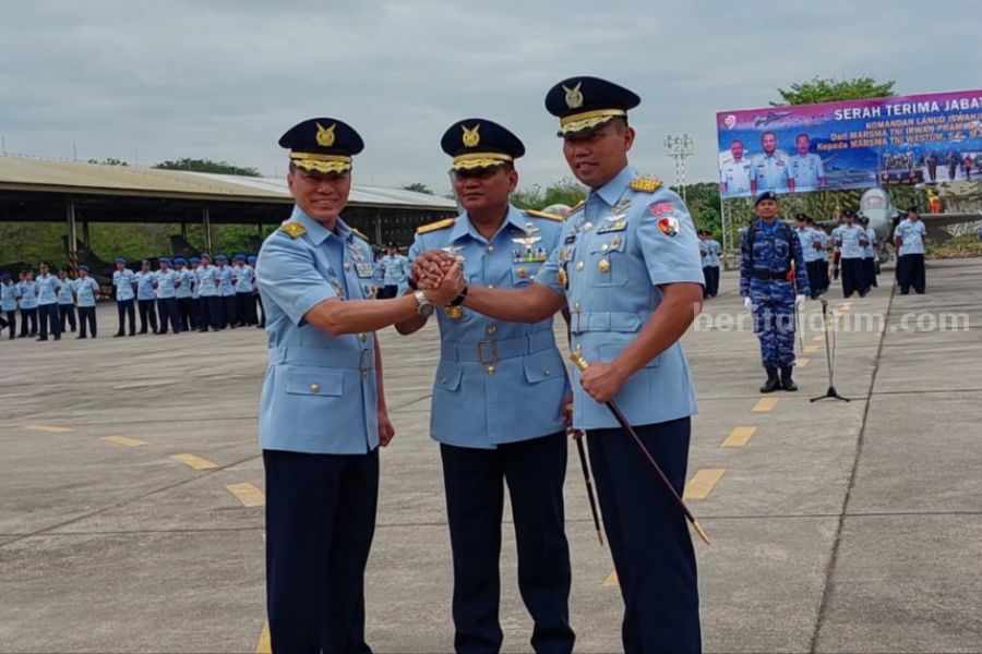 Tongkat Komando Lanud Iswahjudi Pindah ke Marsma TNI Wastum lanud iswahjudi