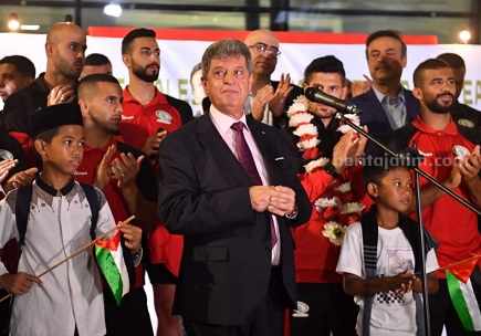 Dubes (Duta Besar) Palestina untuk Republik Indonesia Zuhair Al-Shun. {foto/pssi.org]