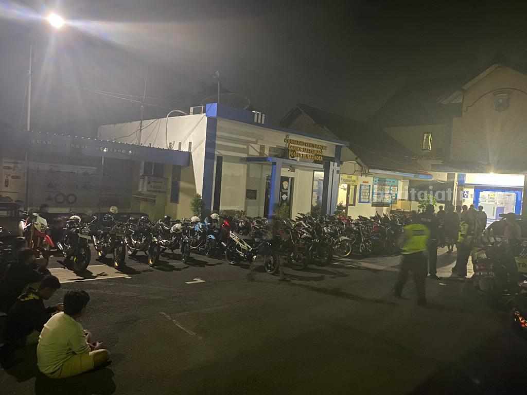 Razia balap liar yang dilakukan oleh Polres Blitar Kota pada Minggu (16/07/23)