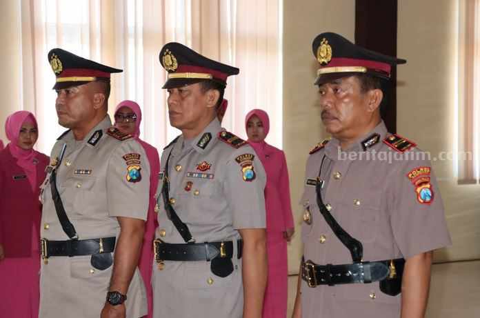 Sertijab tiga perwira Polres Sumenep.