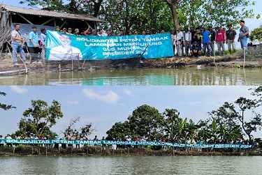 Solidaritas Petani Tambak Lamongan saat mendeklarasikan dukungan kepada Ketum PKB, Muhaimin Iskandar jadi Presiden 2024