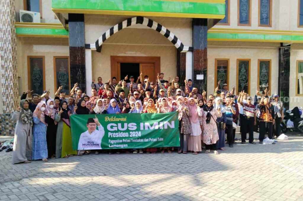 Paguyuban Petani Tembakau dan Tebu Lamongan mendeklarasikan dukungan untuk Muhaimin Iskandar jadi Presiden 2024.