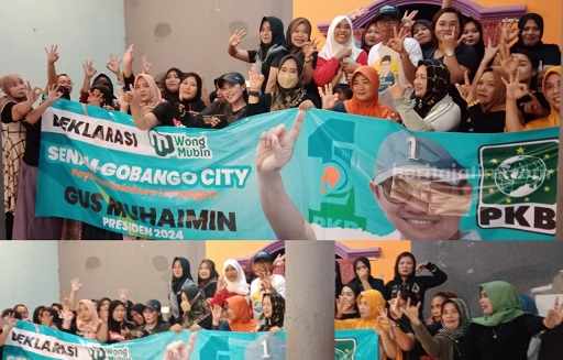 Deklarasi relawan Gus Mubin untuk Gus Muhaimin, di Sanggar Senam, Solokuro, Lamongan