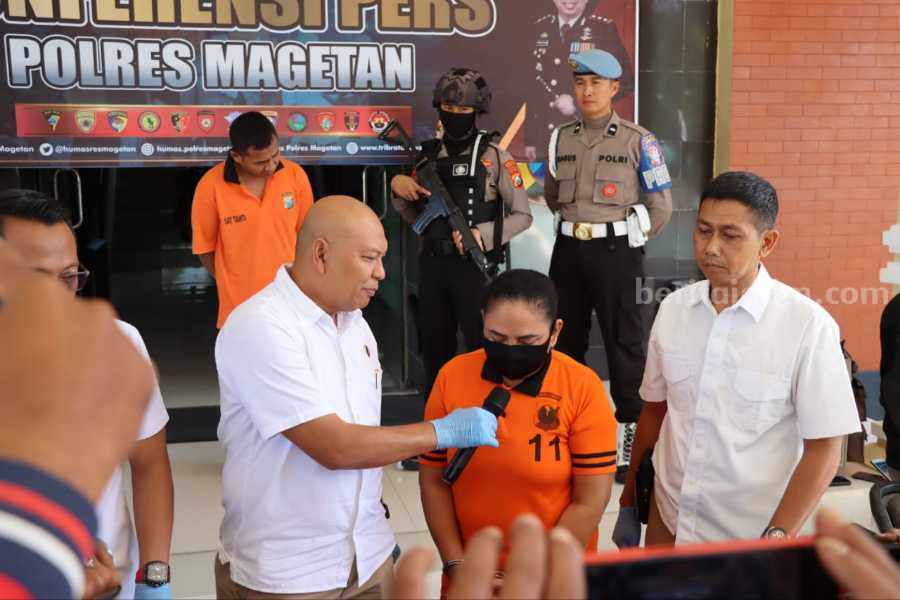 Warung Emak-emak Magetan Ketahuan Dagang Orang Emak-emak yang melakukan TPPO dengan modus eksploitasi seksual yang ditangkap Polres Magetan.