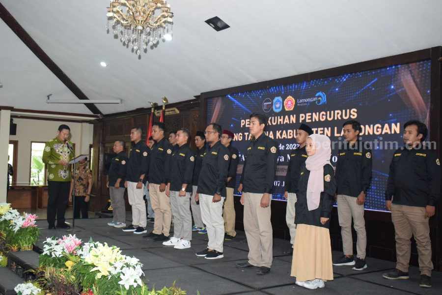Karang Taruna Kabupaten Lamongan Resmi Dikukuhkan, Bupati Ajak Jadi Mitra Pemerintah Pengukuhan Karang Taruna Kabupaten oleh Bupati Lamongan di Pendopo Lokatantra.